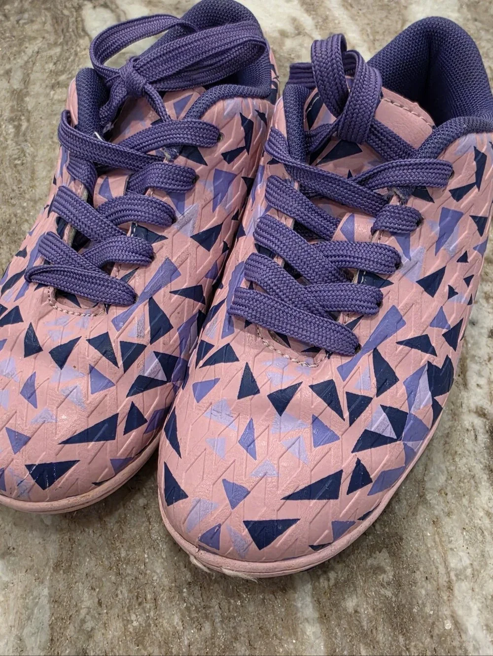 Kids Pink & Purple Indoor Soccer Cleats